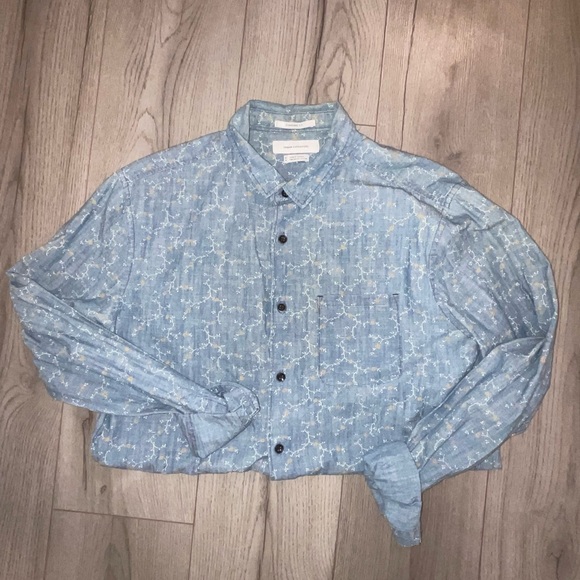 Urban Outfitters Denim Floral Button Down - Picture 2 of 3